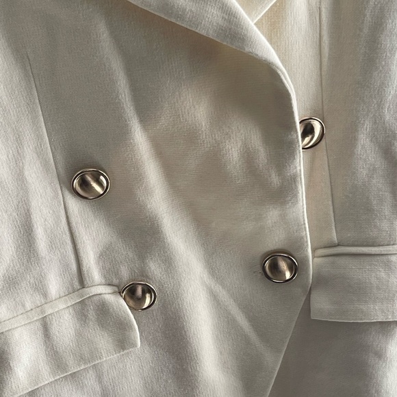 Anthropologie x bishop + young Fontaine Double-Breasted Knit Blazer in Ivory - Picture 7 of 15